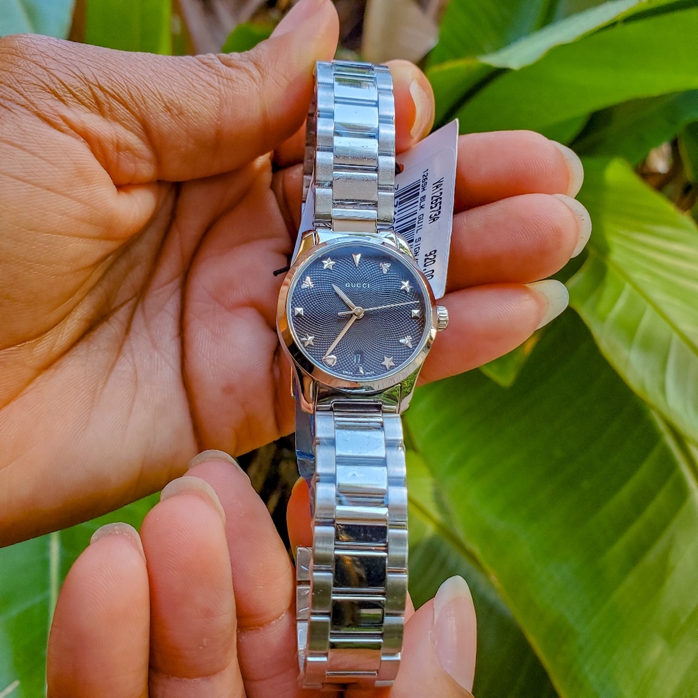 Gucci G -Timeless Black Dial Stainless Steel Watch